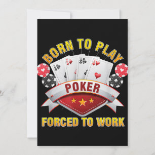 Geboren om poker te spelen die gedwongen is om gam feestdagenkaart