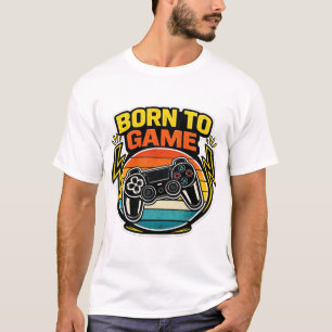 Geboren om Retro Games te Spelen Controller T-shirt