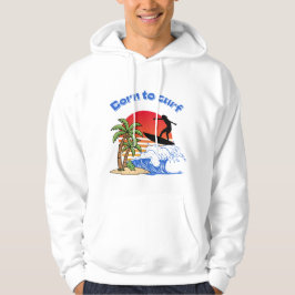 Geboren om Retro Sunset-surfster te surfen Hoodie