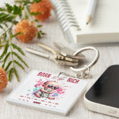 Geboren om rijk te worden sleutelhanger (Voorkant Rechts)