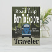 Geboren om road trip te verkennen kaart (Staand voorkant)