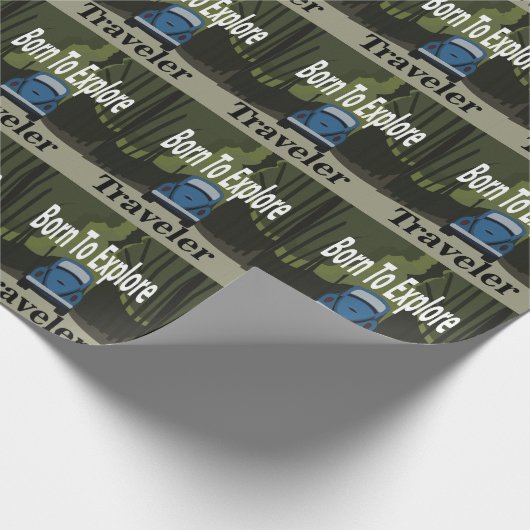 Geboren om roadtrip te verkennen cadeaupapier (Hoek)