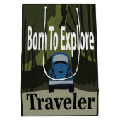 Geboren om roadtrip te verkennen medium cadeauzakje (Achterkant)