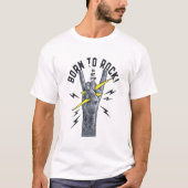 Geboren om rock voorbestemd om te rollen t-shirt (Voorkant)