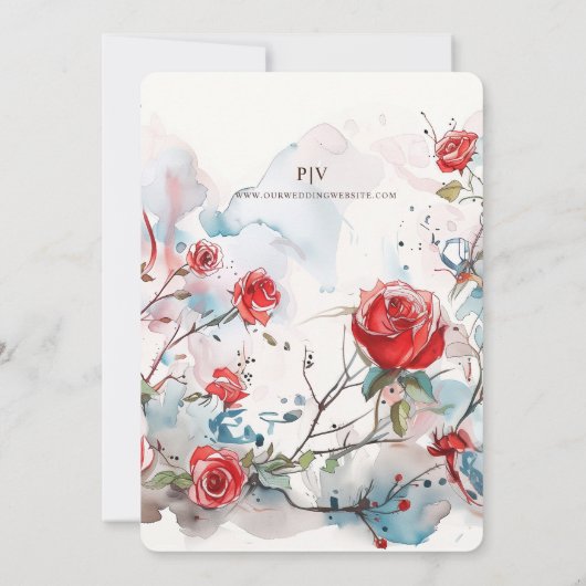 Geboren om samen te rijden bruiloft uitnodiging (Achterkant)