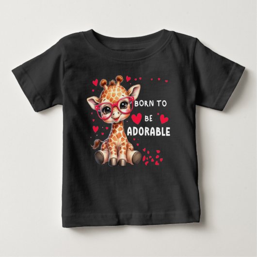 Geboren om Schattig te zijn Baby Tshirt (Voorkant)