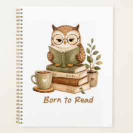 Geboren om Schattig Uil Boek Lezer te Lezen Planner