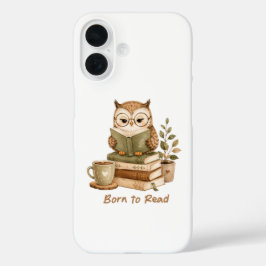 Geboren om Schattig Uil Boek Liefhebber iphone hoe 16 Hoesje