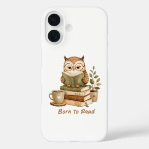 Geboren om Schattig Uil Boek Liefhebber iphone hoe 16 Hoesje