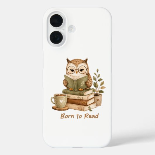 Geboren om Schattig Uil Boek Liefhebber iphone hoe Case-Mate iPhone Case (Achterkant)