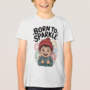 Geboren om Schattigee jongen te sprankelen met vuu Tri-Blend Shirt