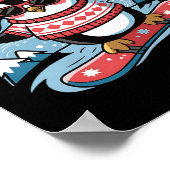 Geboren om snowboard Shirt Cool Penguin Snowboarde Poster (Hoek)