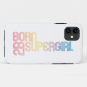 Geboren om Supergirl te zijn Case-Mate iPhone Case (Achterkant (horizontaal))