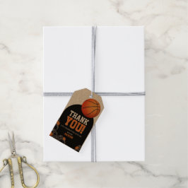 Geboren om te Ball Basketbal Thema Feestgiftlabel Cadeaulabel