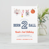 Geboren om te ballen kaart (Staand voorkant)