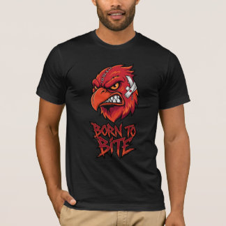 GEBOREN OM TE BIJTEN Boze Rode Vogel T-Shirt