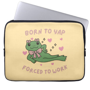 Geboren om te blaffen Gedwongen om te werken Grapp Laptop Sleeve