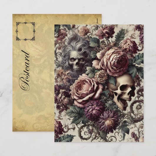 Geboren om te bloeien - Gotisch Victoriaans Feestdagenkaart (Voorkant / Achterkant)