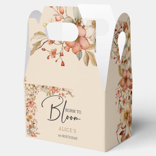 Geboren om te bloeien wilde boho bloemen kinderen  bedankdoosjes (Geopend)