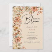 Geboren om te bloeien wilde boho bloemen kinderen  kaart (Voorkant)