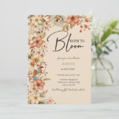 Geboren om te bloeien wilde boho bloemen kinderen  kaart (Staand voorkant)