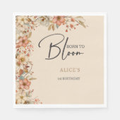 Geboren om te bloeien wilde boho bloemen kinderen  servet (Voorkant)