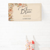 Geboren om te bloeien wilde boho bloemen kinderen  spandoek (Insitu)