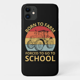 geboren om te boeren gedwongen om naar school te g Case-Mate iPhone case