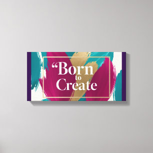 Geboren om te creëren 2 canvas afdruk