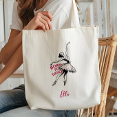Geboren om te dansen Ballerina, balletdanser Tote Bag
