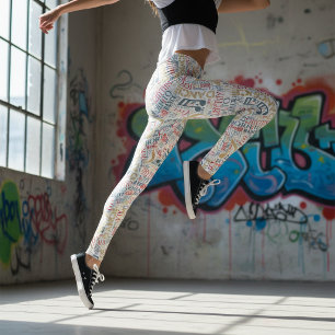 Geboren om te Dansen Blauw Rood Goud ID277 Leggings