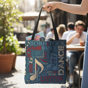 Geboren om te Dansen Blauw/Rood/Goud ID277 Tote Bag