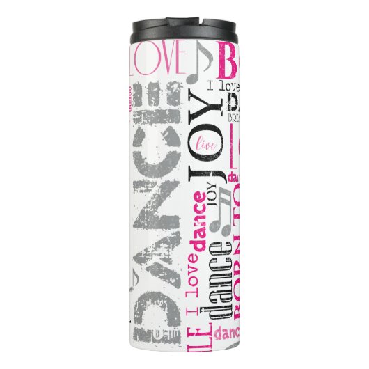 Geboren om te dansen Pink Grey ID277 Thermosbeker (Achterkant)