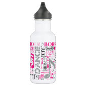 Geboren om te dansen Pink Grey ID277 Waterfles (Rechts)