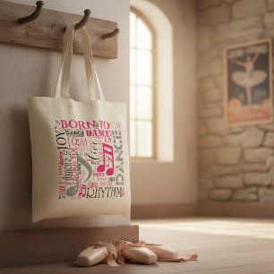 Geboren om te Dansen Roze ID277 Tote Bag
