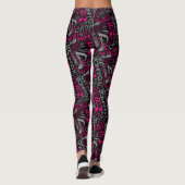 Geboren om te Dansen Roze/Wit ID277 Leggings (Achterkant)