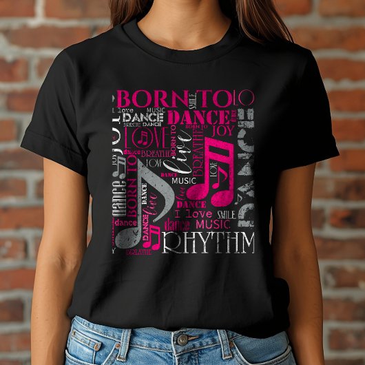 Geboren om te Dansen Roze/Wit ID277 T-shirt