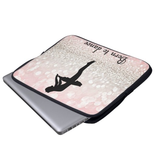 Geboren om te dansen Sparkle Dancer Laptop Laptop Sleeve (Voorkant onderkant)