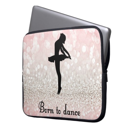 Geboren om te dansen Sparkle Dancer Laptop Sleeve (Voorkant Links)
