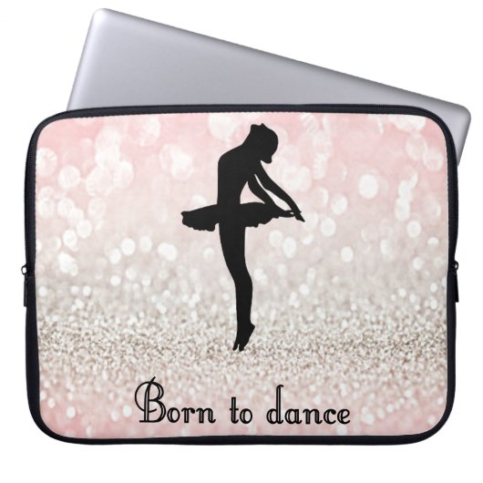 Geboren om te dansen Sparkle Dancer Laptop Sleeve (Voorkant)