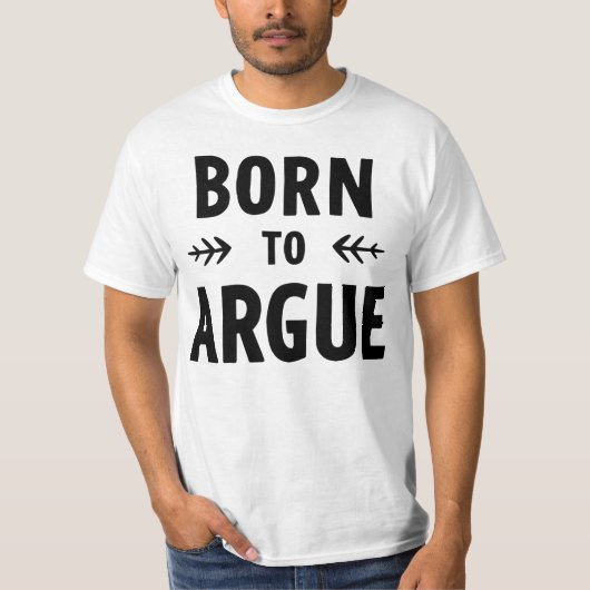 Geboren om te Discussiëren – Leven als Advocaat T-shirt (Voorkant)