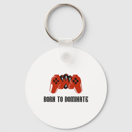 Geboren om te domineren Gaming Claw Gamer Controll Sleutelhanger (Voorkant)