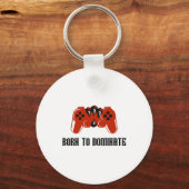 Geboren om te domineren Gaming Claw Gamer Controll Sleutelhanger (Voorkant)