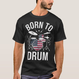 Geboren Om Te Drummen - Cool Drummer Drumspeler Dr T-shirt
