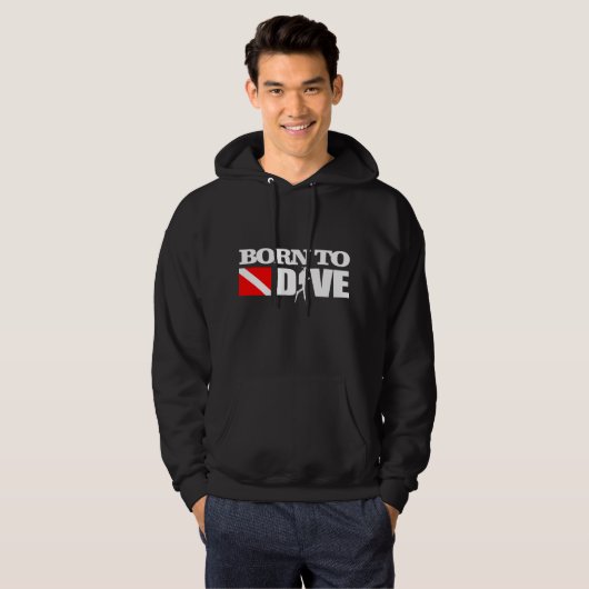 Geboren om te duiken (DF) Hoodie (Voorkant volledig)