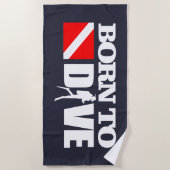 Geboren om te duiken (DF) Strandlaken (Voorkant)