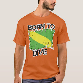 Geboren om te duiken Nitrox-vlag T-shirt