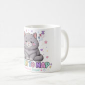 Geboren om te dutten Kawaii Kat Koffiemok (Voorkant rechts)