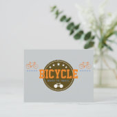 geboren om te fietsen fiets-thema briefkaart (Staand voorkant)