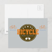 geboren om te fietsen fiets-thema briefkaart (Voorkant / Achterkant)
